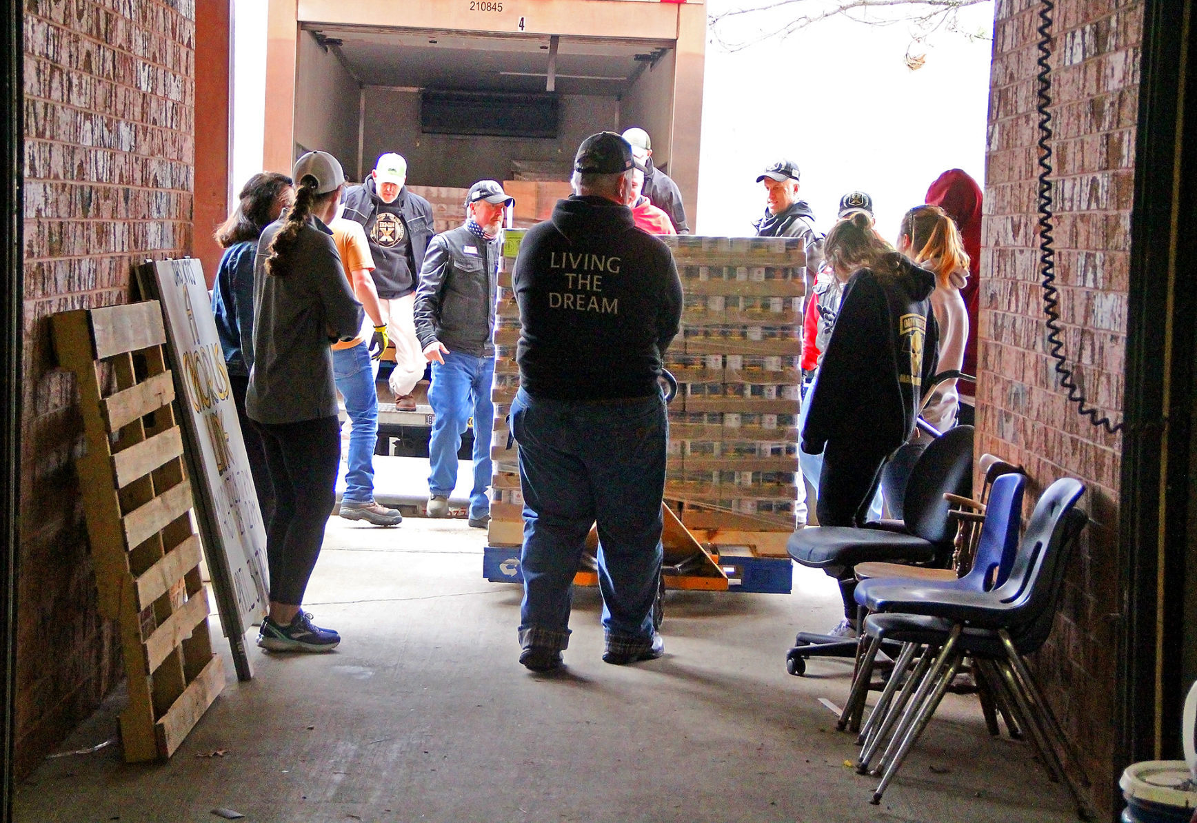 A Truckload Of Food Arrives At Sandwich High School
